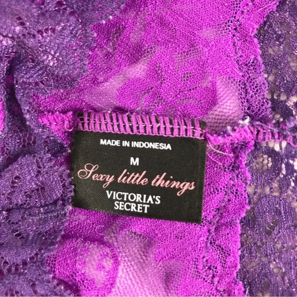 Vintage Sexy Little Things Victoria’s Secret Lace‎ Cheeky Violet/Purple - Picture 2 of 5